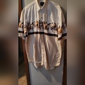 Mens short sleeve Western shirt